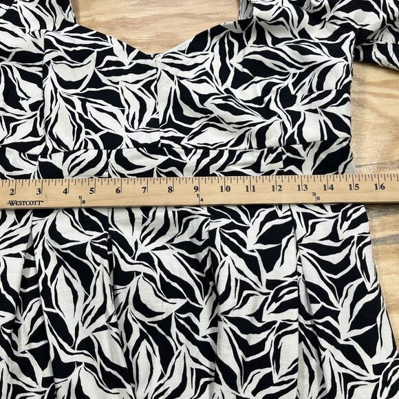 A New Day Y2K Babydoll Midi Dress Puff Sleeve Women's Size 8 Cottage Peasant - Picture 14 of 15